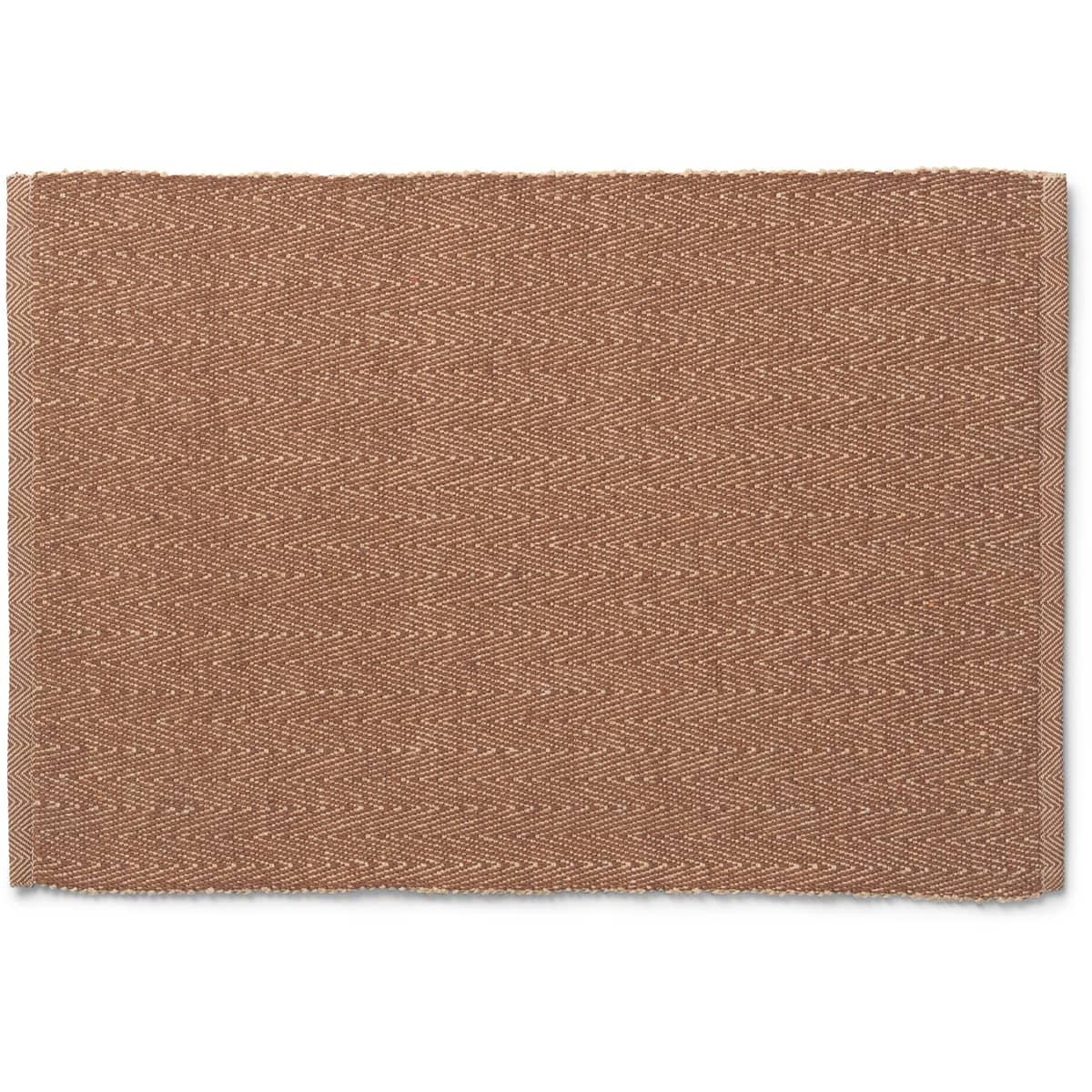 Herringbone dækkeserviet, brun