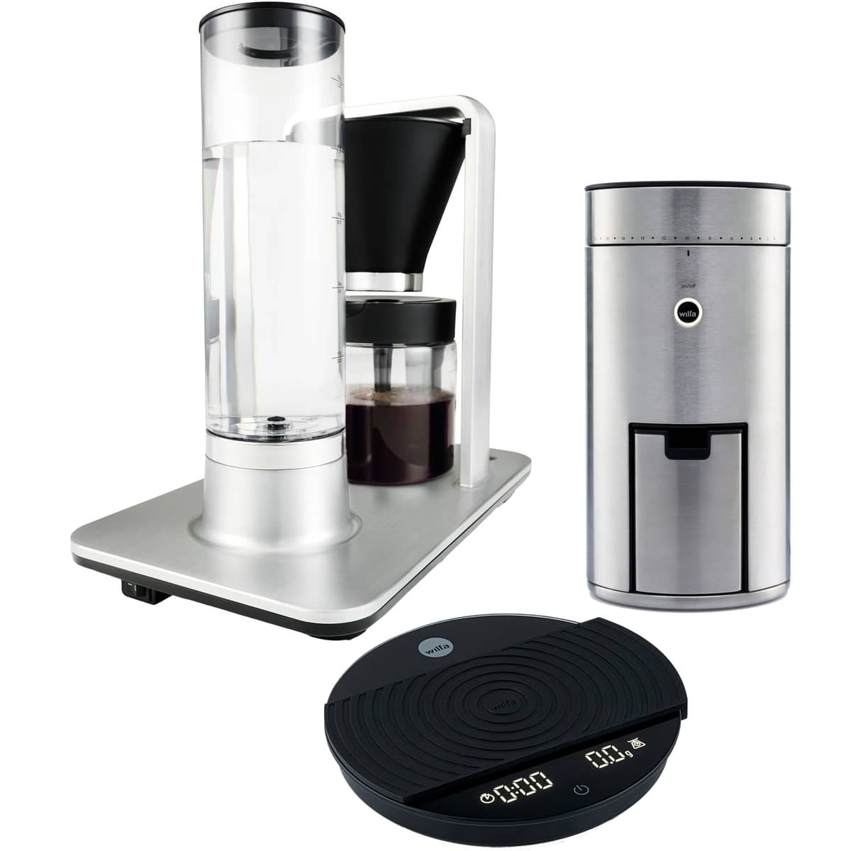 Kaffemaskin WSP-2A + kaffekvern WSFB-100S + kjøkkenvekt