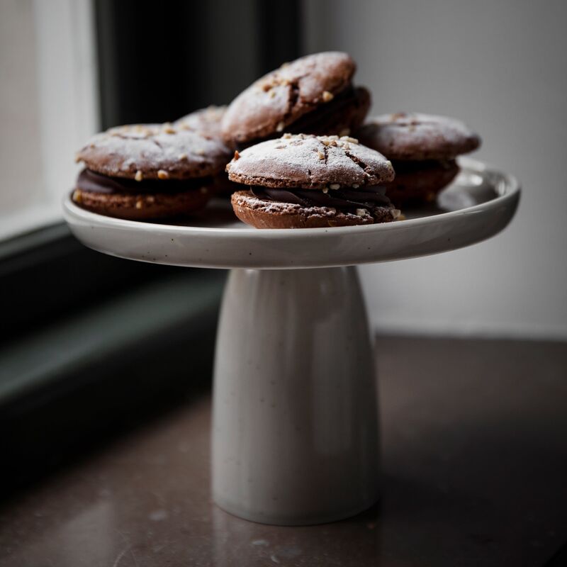 Kakefat i porselen 20 cm, sand