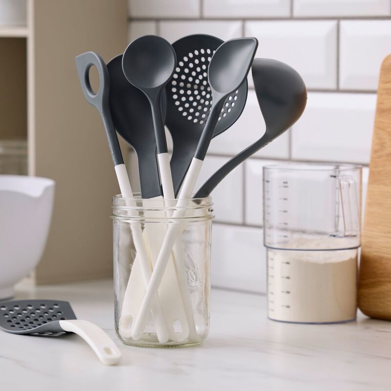 Optima reikäkauha 32 cm, valkoinen