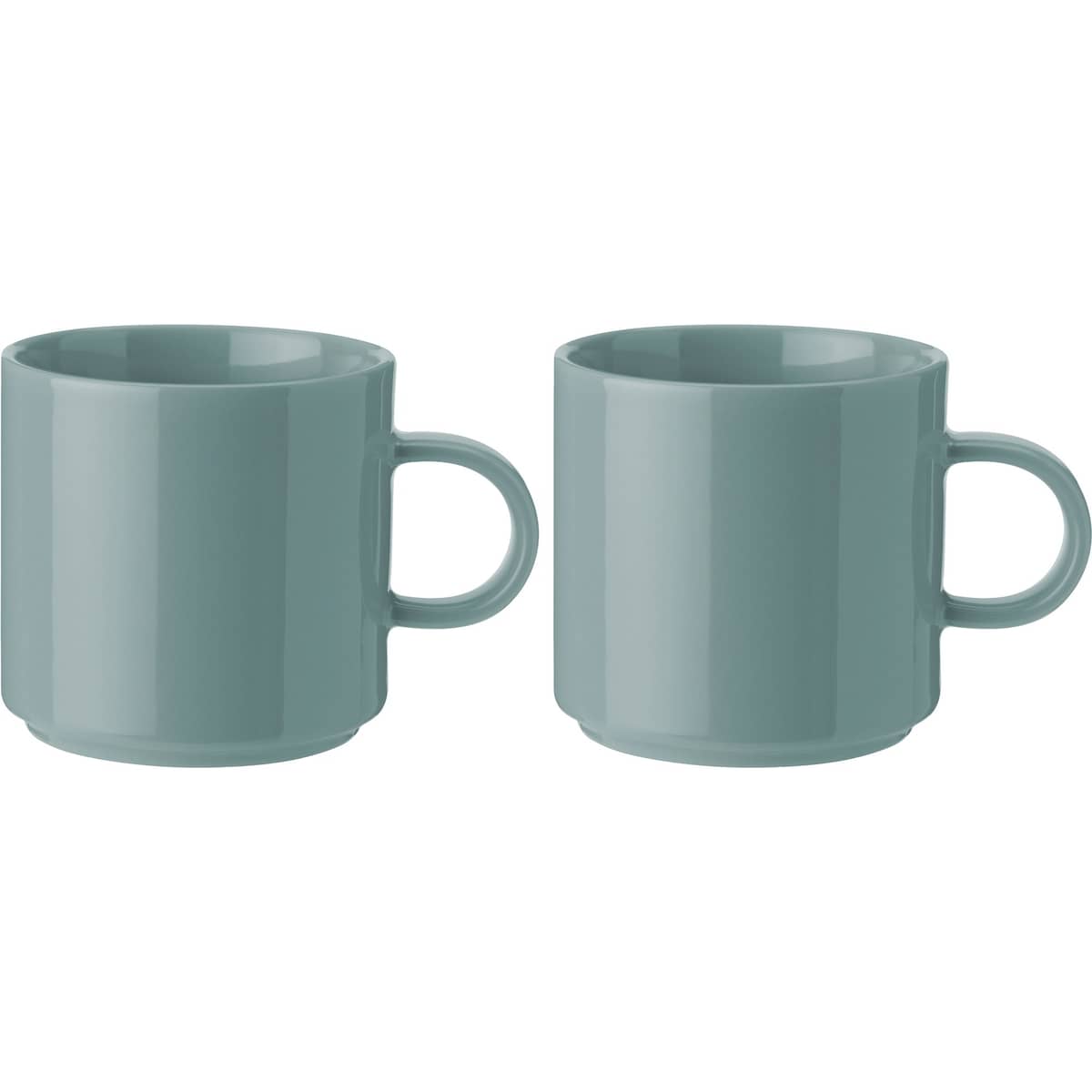 Krus, dusty green, 0,2 liter, 2 stk.