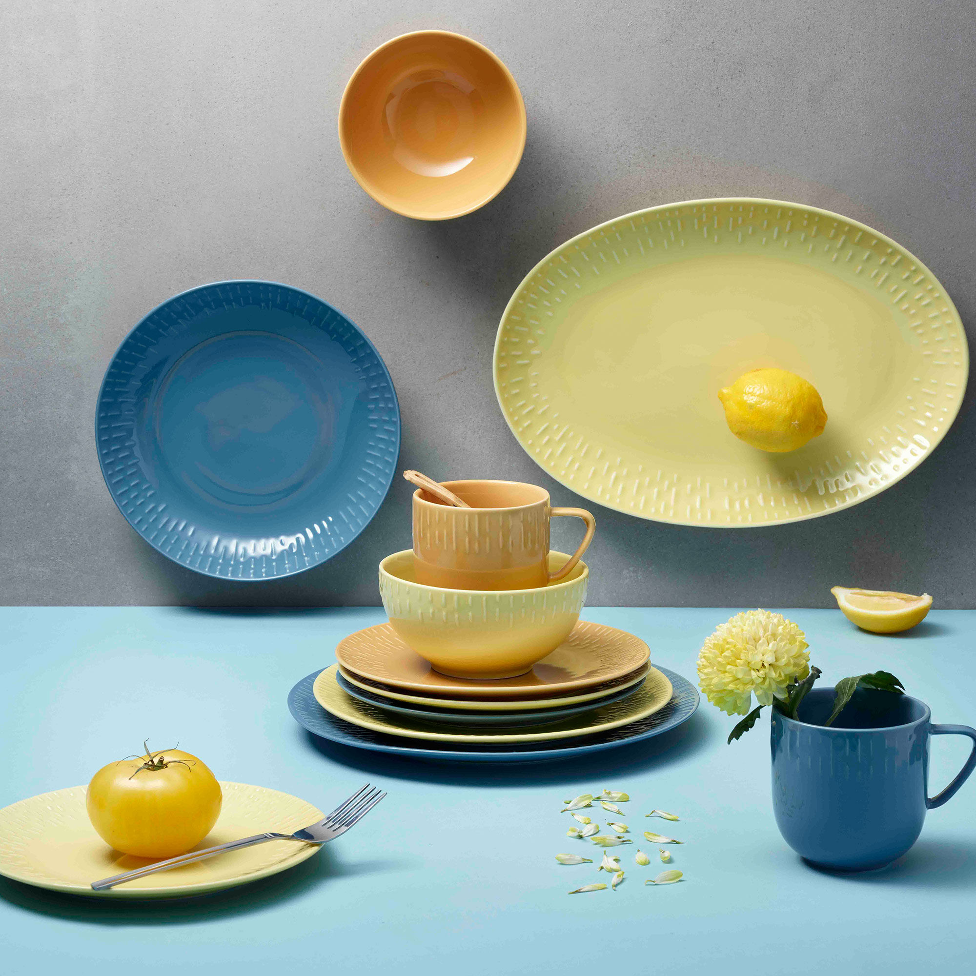 Confetti skål 14 cm, mustard