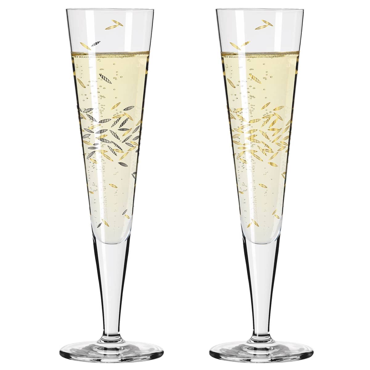 Goldnacht champagneglas, 2-pack