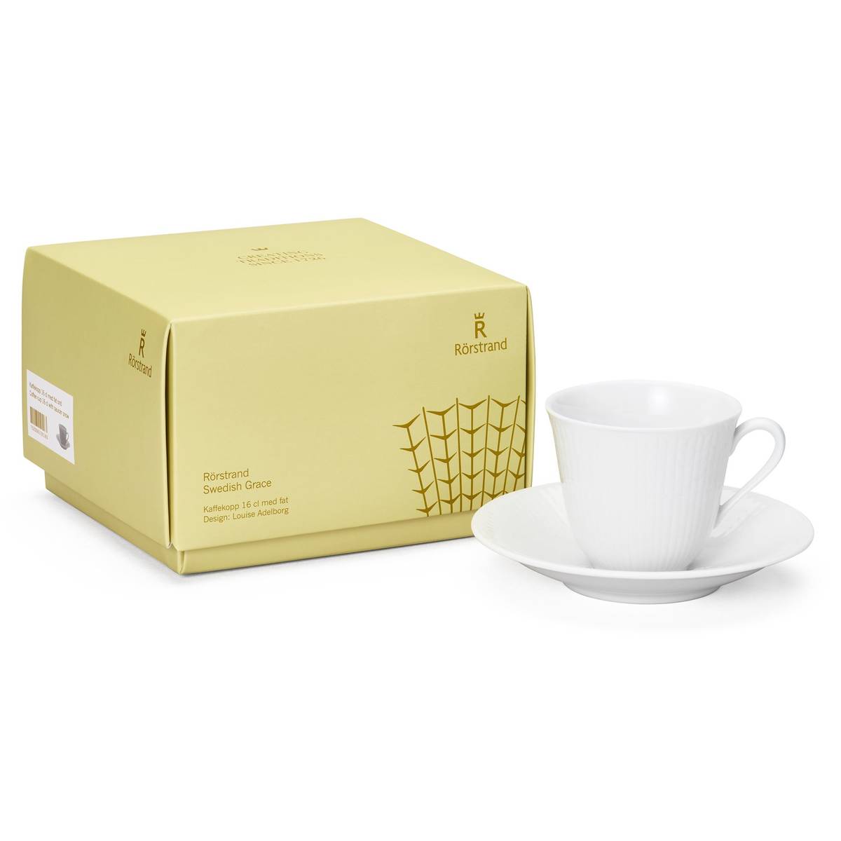 Swedish Grace kaffekop & fat 16 cl, snö
