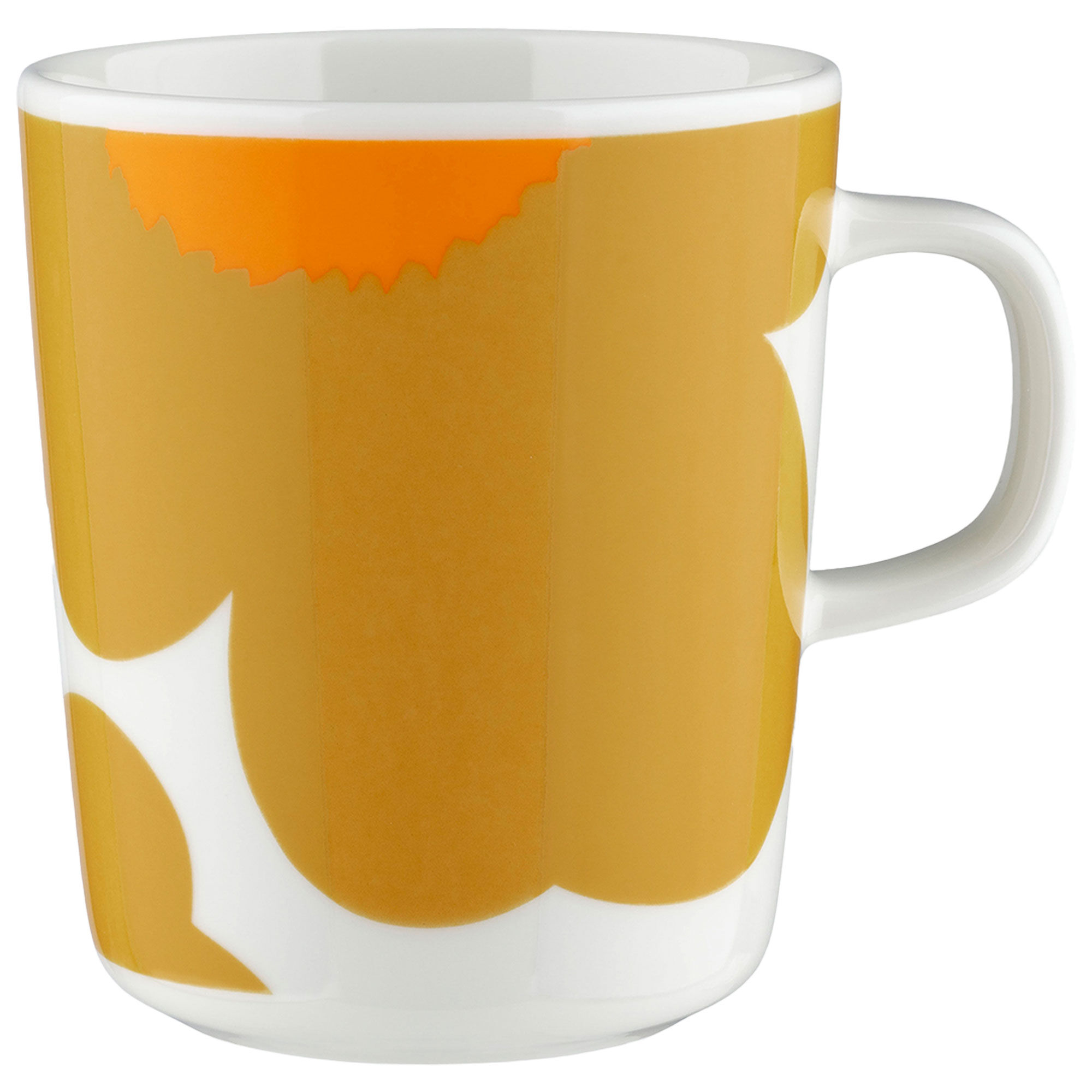 Marimekko Iso Unikko krus 2,5 dl, hvid/karamel/orange