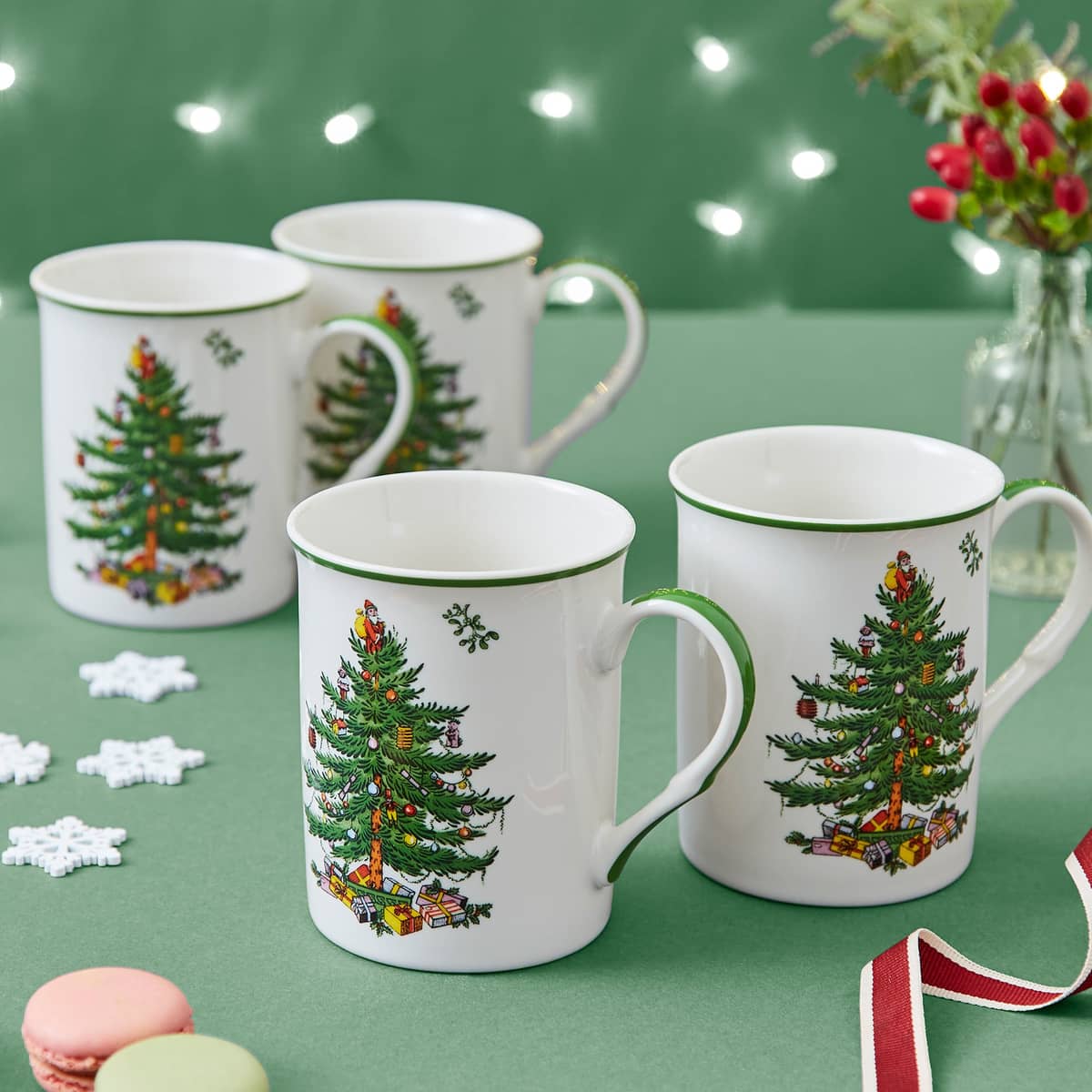 Christmas Tree mugg 4-pack