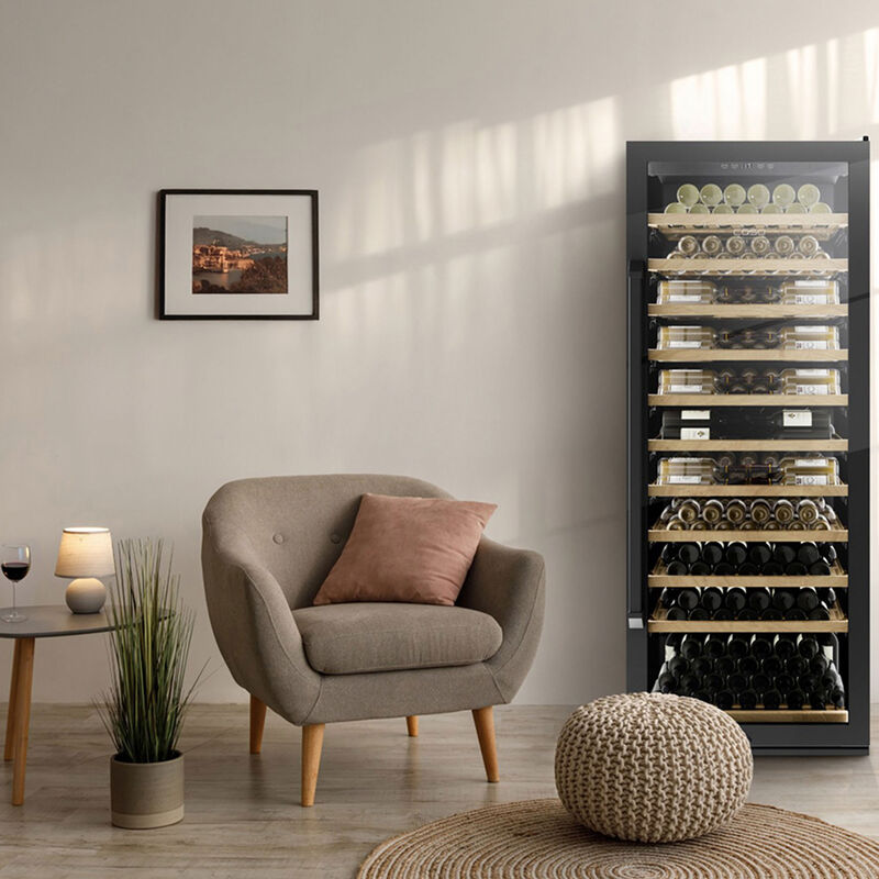 664 WineSafe 300 Smart vapaasti seisova viinikaappi 300 pulloa, musta
