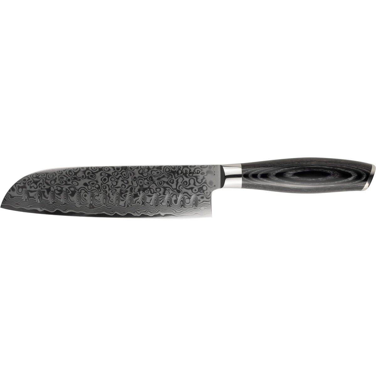 Akio Svart Santokukniv Olivenslipt, 18 cm