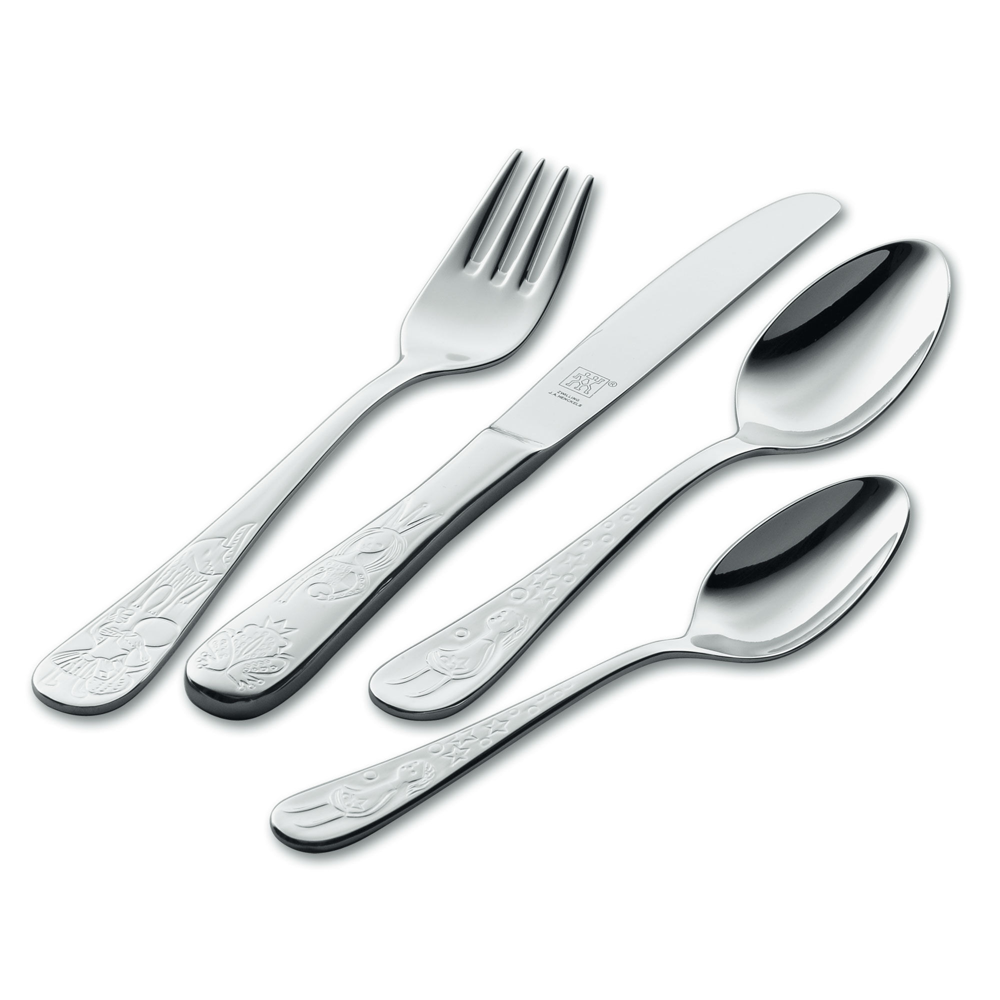 Zwilling Grimms Eventyr børneservice 4 dele, rustfrit stål
