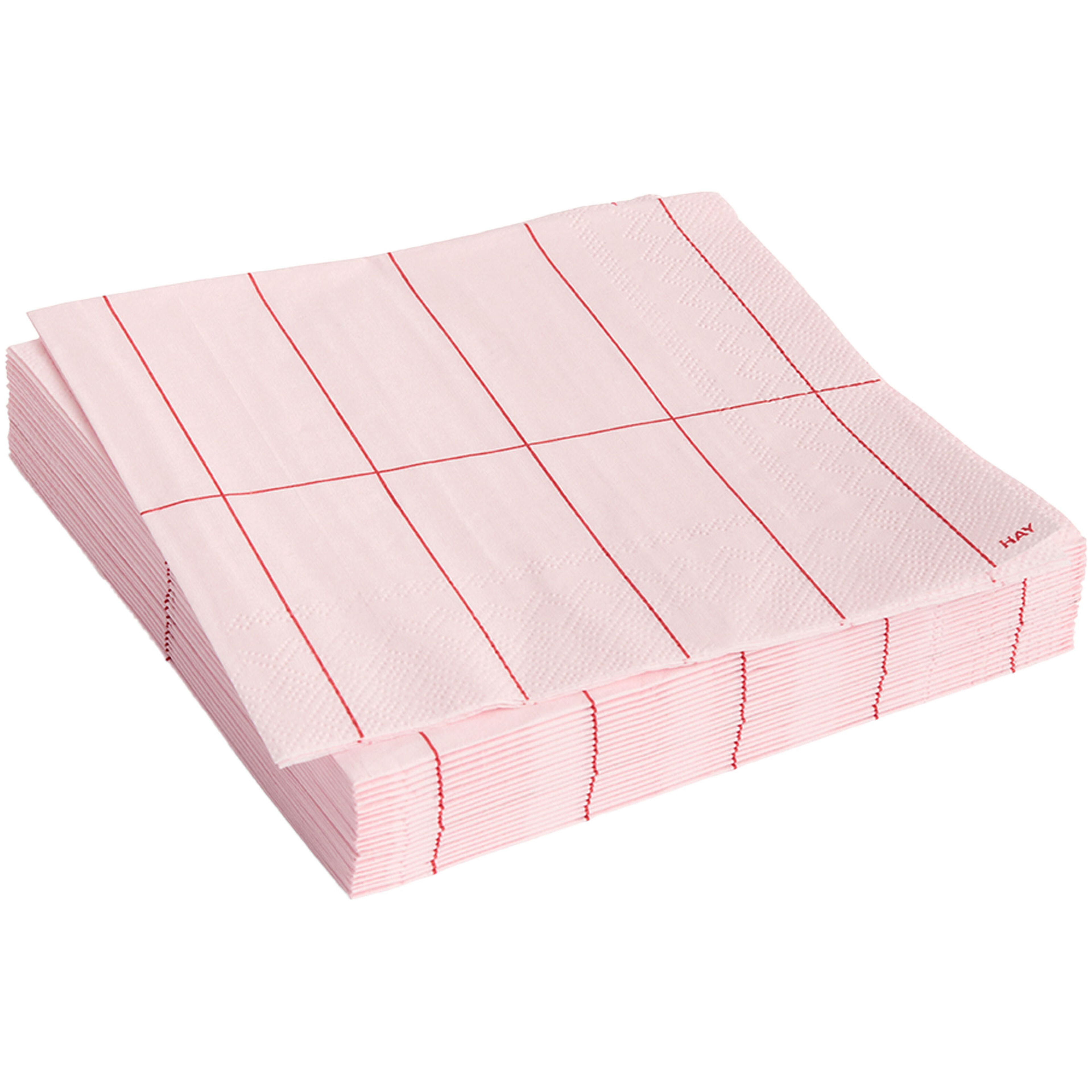 HAY Pattern frukostservetter 20-pack, pink/red grid
