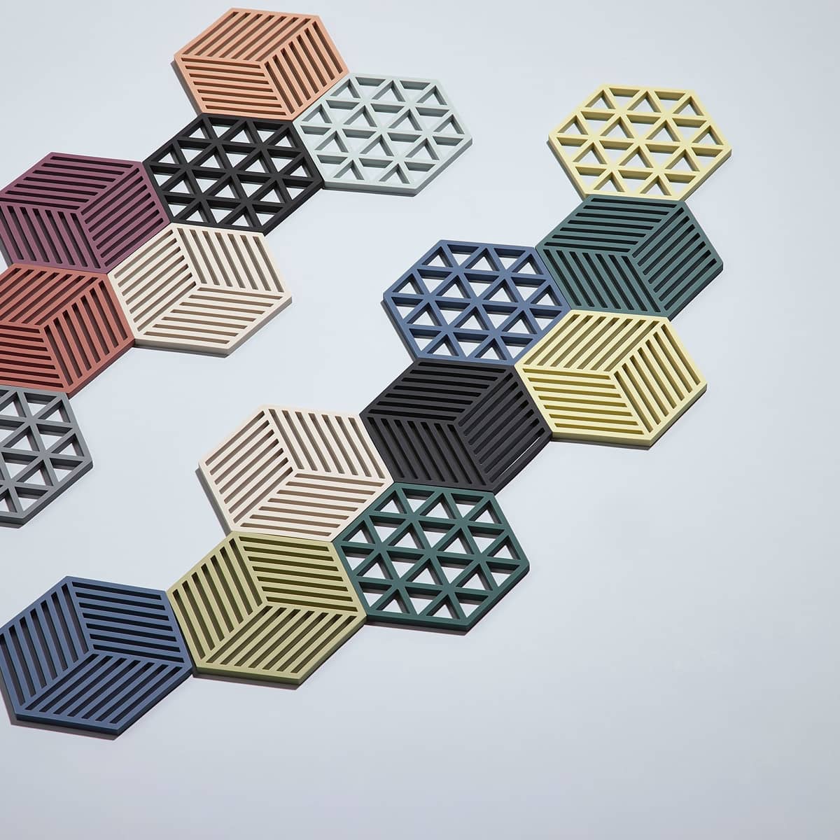 Hexagon grytunderlägg, cool grey