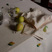 Midnatt Soda Lemon duk 180×145 cm, beige