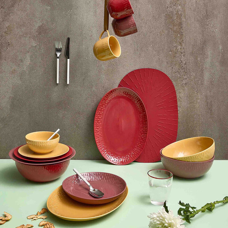 Confetti salaattikulho 23 cm, mustard