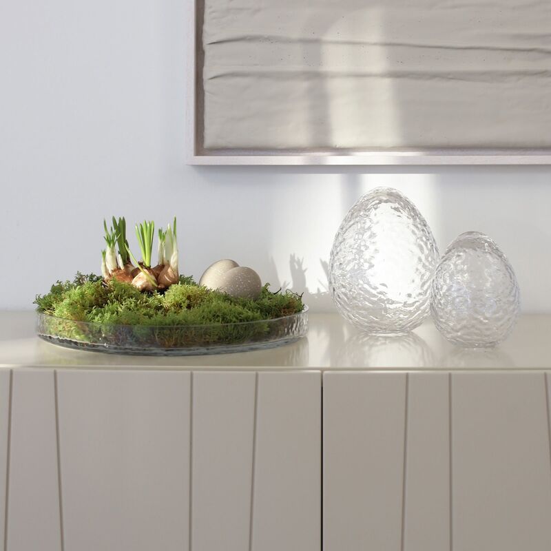 Gry æg påskepynt 16 cm, clear