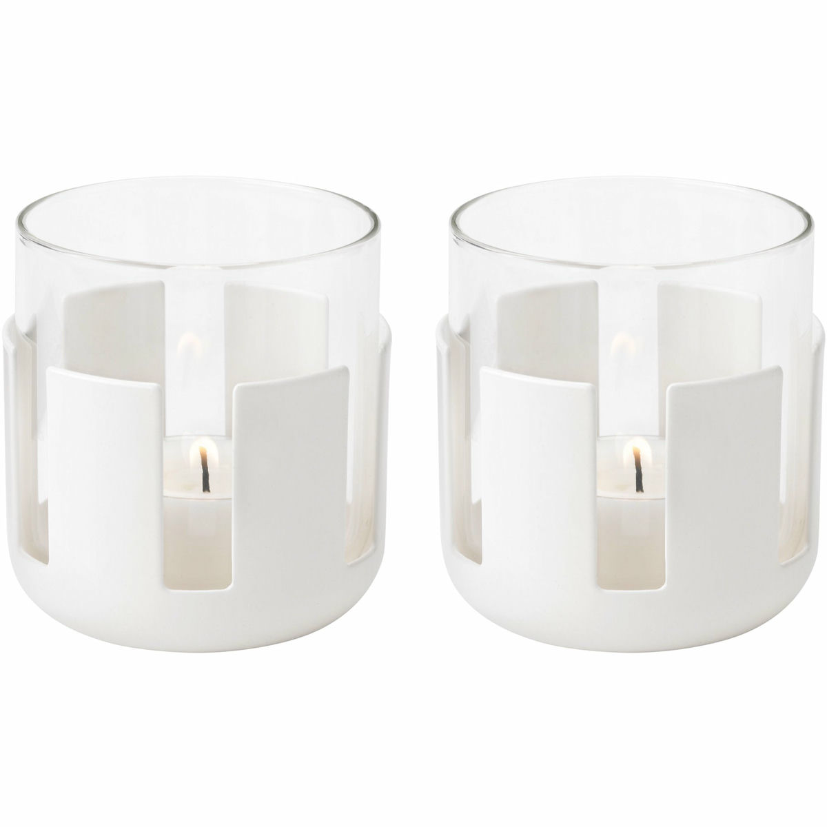 Luna telysholder, 2 stk, 7 cm, soft white
