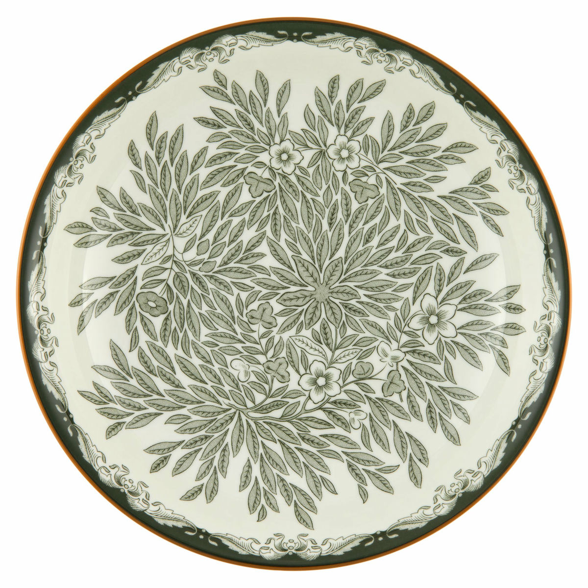Ostindia Floris djup tallrik 22 cm, grön