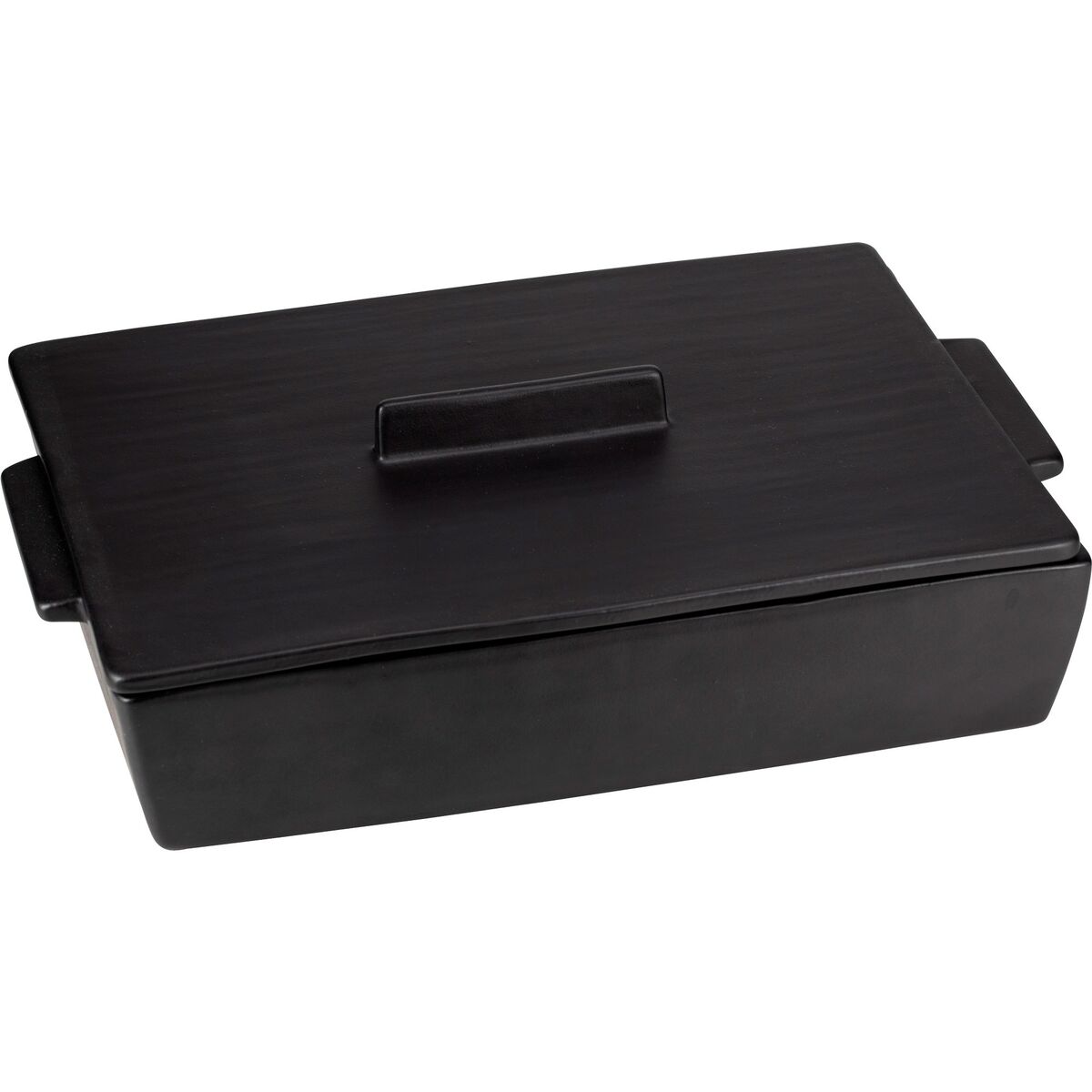 Ildfast form med lokk 35 x 23,5 x 10,5 cm, mattsvart