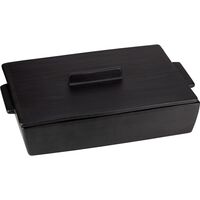 Ildfast form med lokk 35 x 23,5 x 10,5 cm, mattsvart