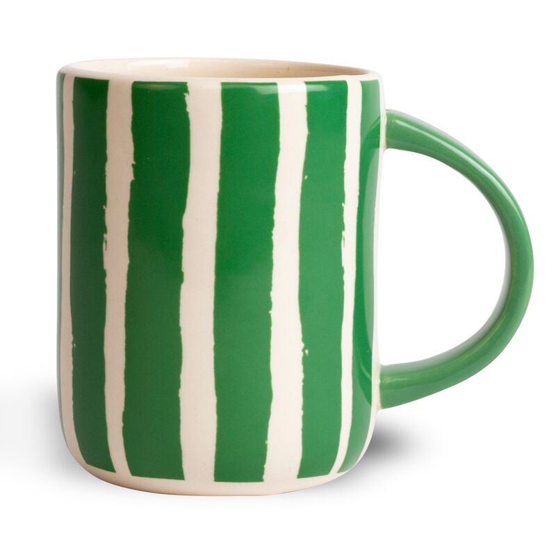 Liz krus stribet, grøn/hvid