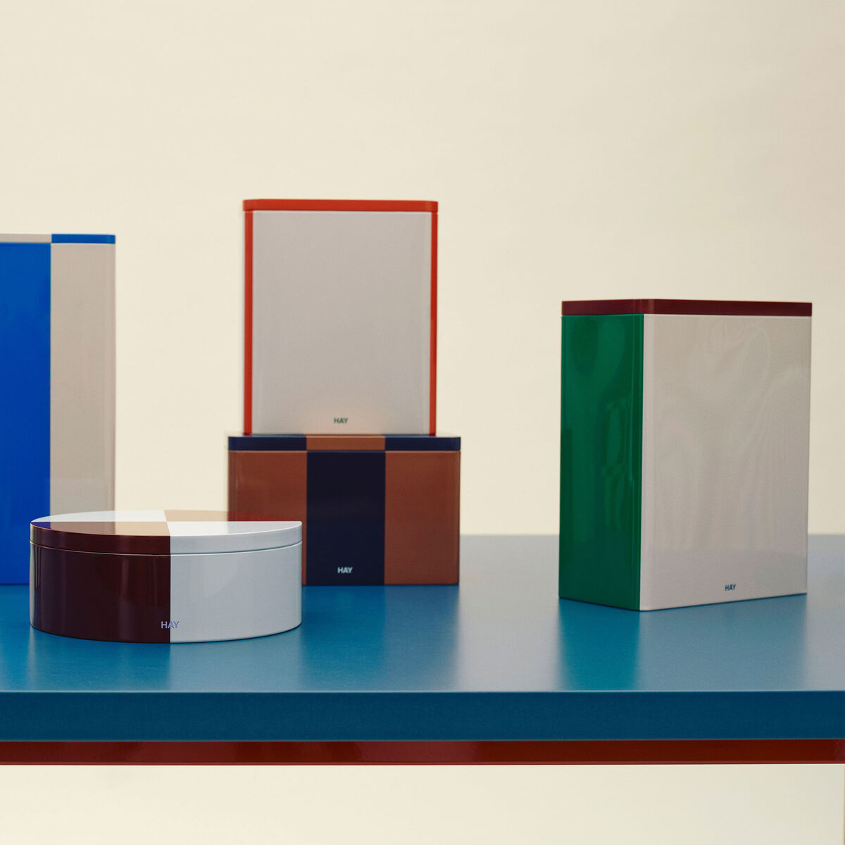 HAY förvaringsbox XL, off-white/bourgogne