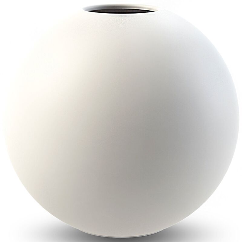 Ball maljakko, 20 cm, white