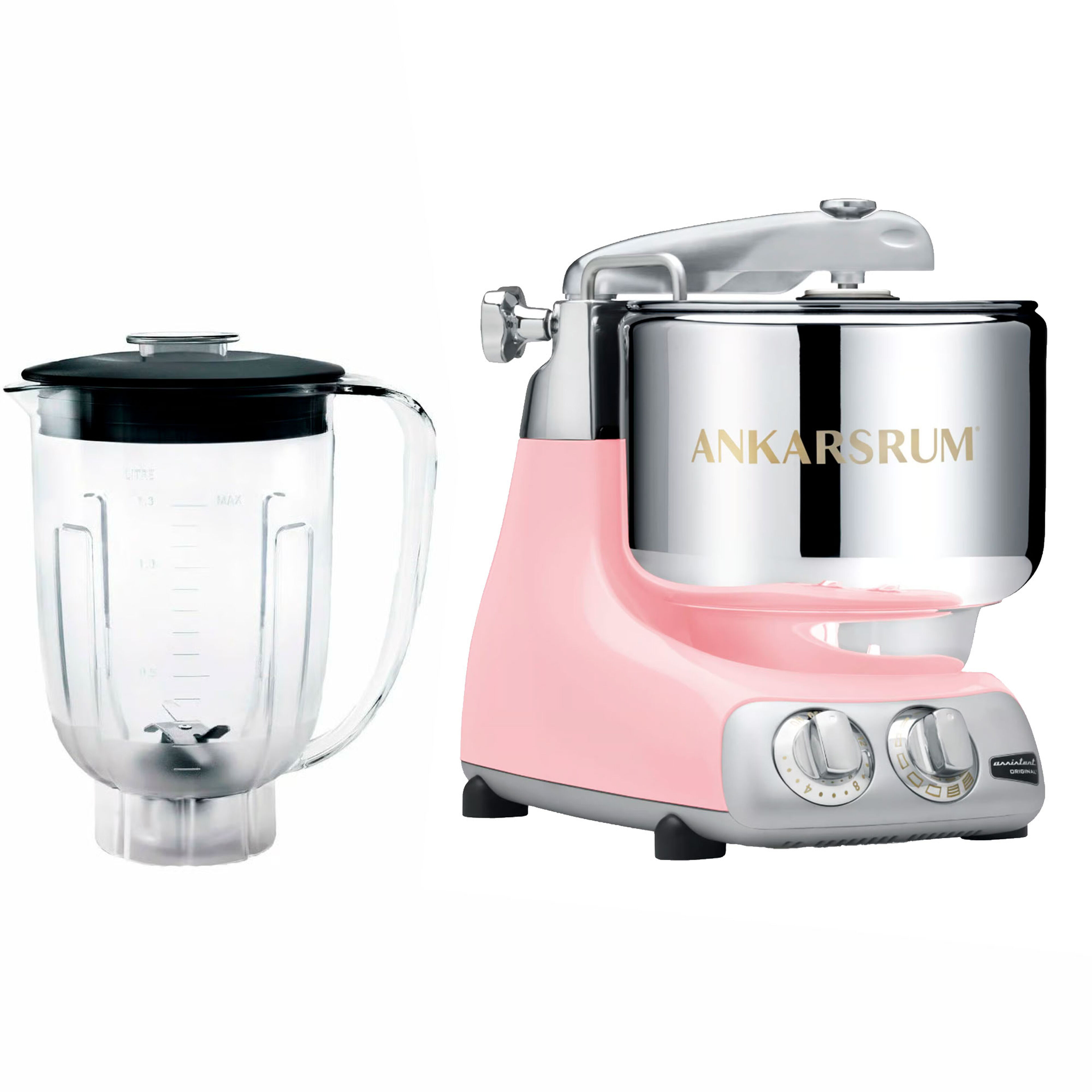Ankarsrum Assistent Original AKM6230 Skyet Pink + Tritan Blender