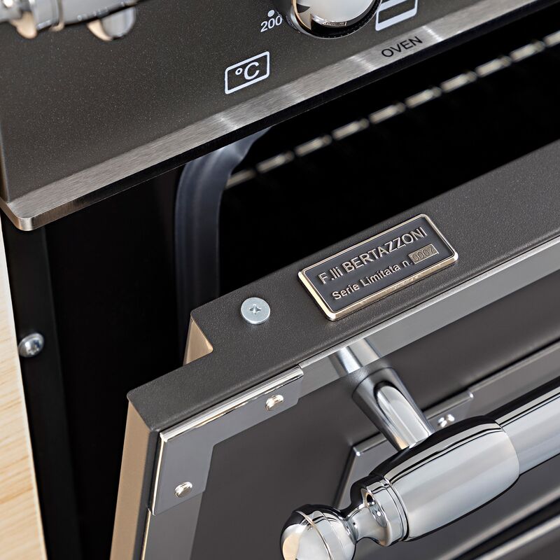 HER96L2ENET Heritage Gasskomfyr med dobbelovn 90 cm, Matt Svart