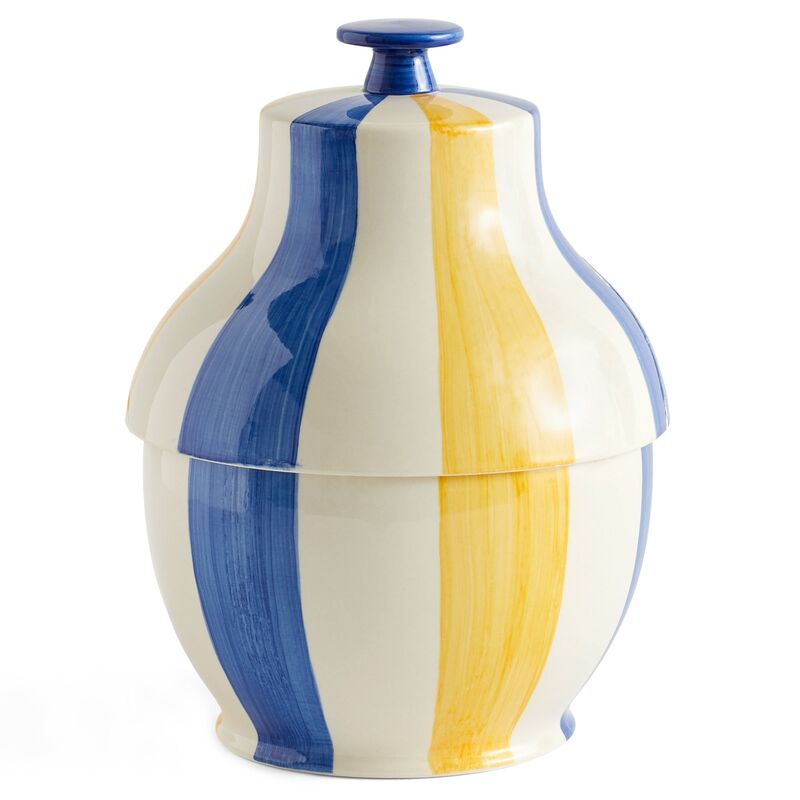 Stripe kakburk, blå/gul