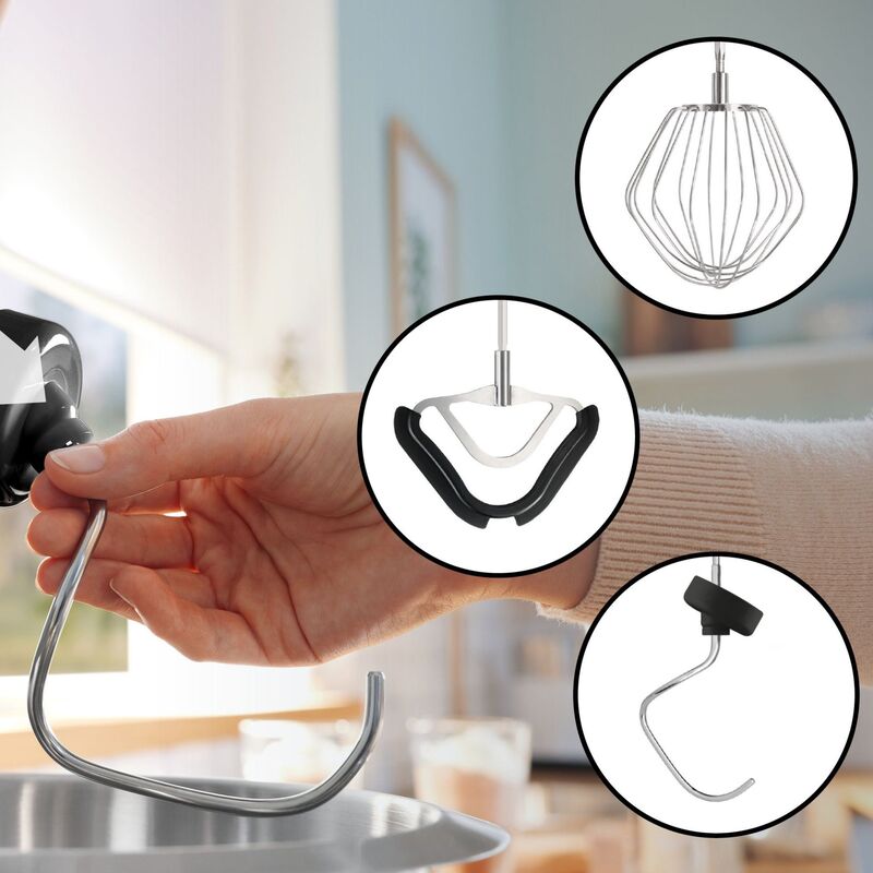 Kjøkkenmaskin, 1000 W, svart/antrasitt