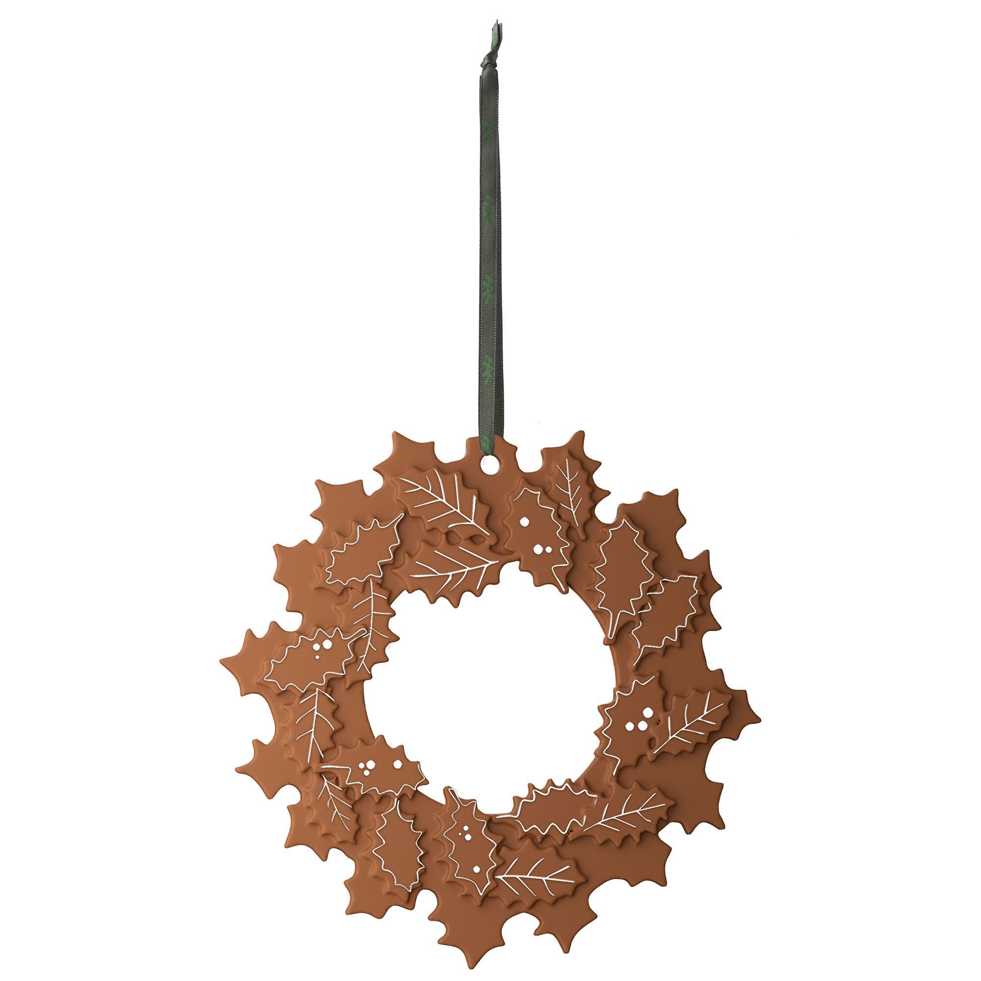 Produktfoto för Kähler Gingerbread julkrans Ø18,5 cm, brun