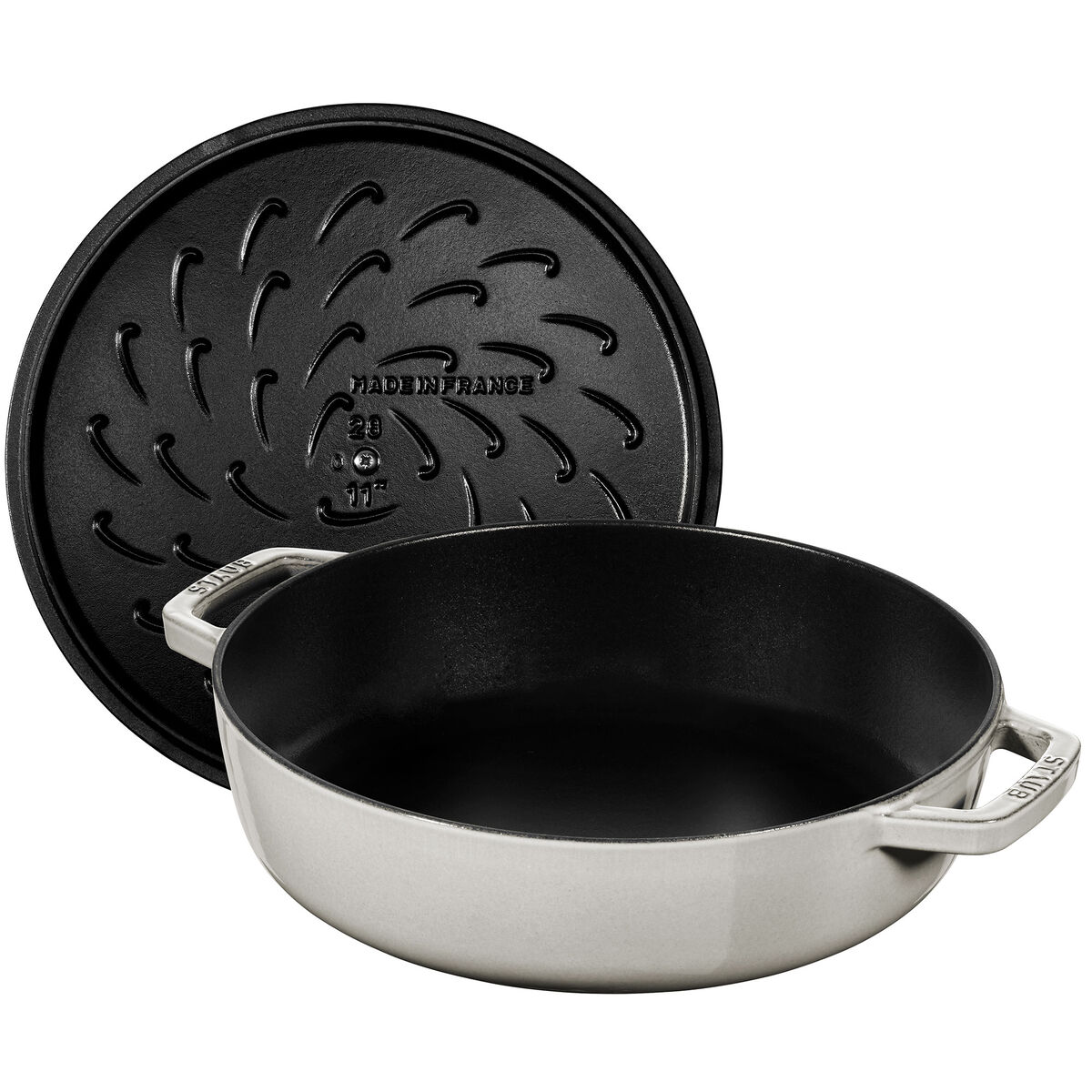 Chistera sauteusepanna i gjutjärn 28 cm, white truffle