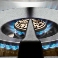 MAS126G2ENET Heritage gasspis med dubbelugn, 120 cm, mattsvart