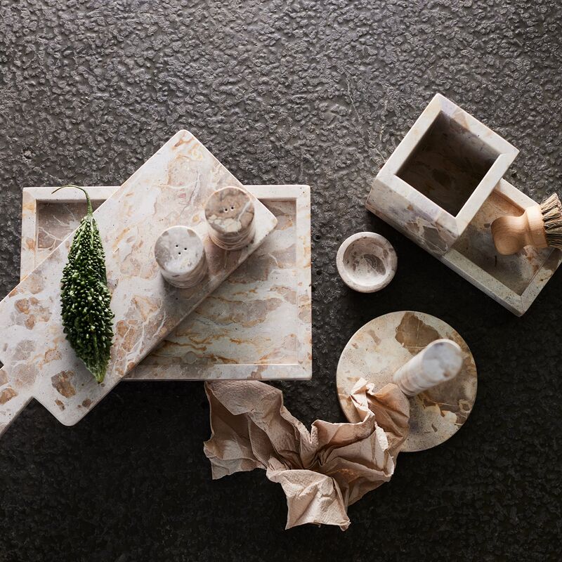 Vita tapaslauta, seashell