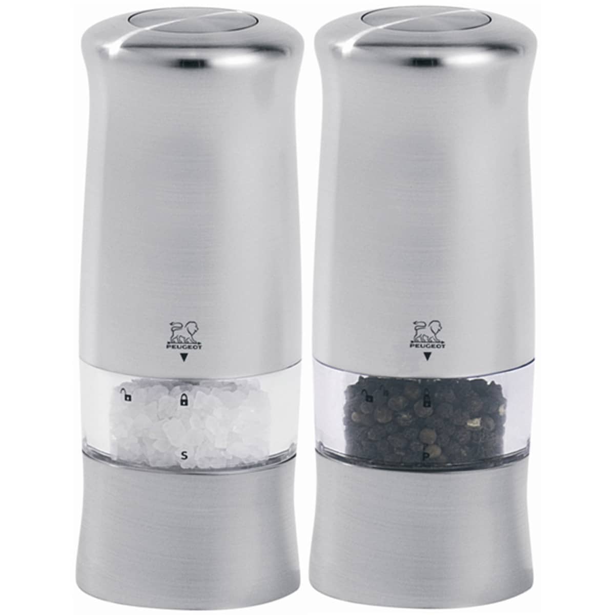 Zeli Duo Elektriska Salt & Pepparkvarnar 14 cm Silver