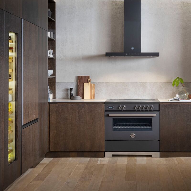 PRO95I1ECAT Professional induktionsspis med singelugn 90 cm, matt svart