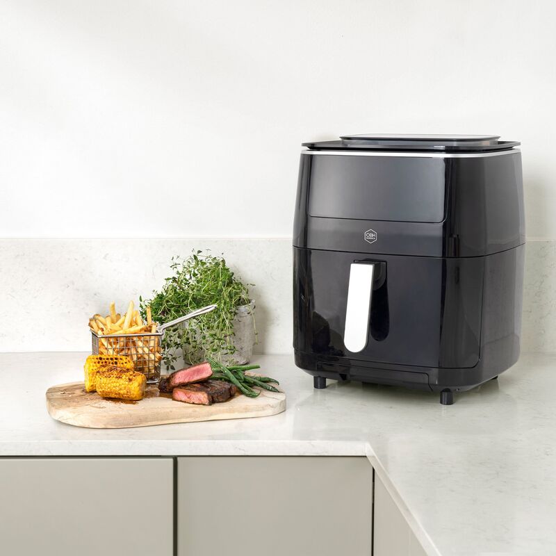 Easy Fry 3in1 Steam+ -airfryer, musta