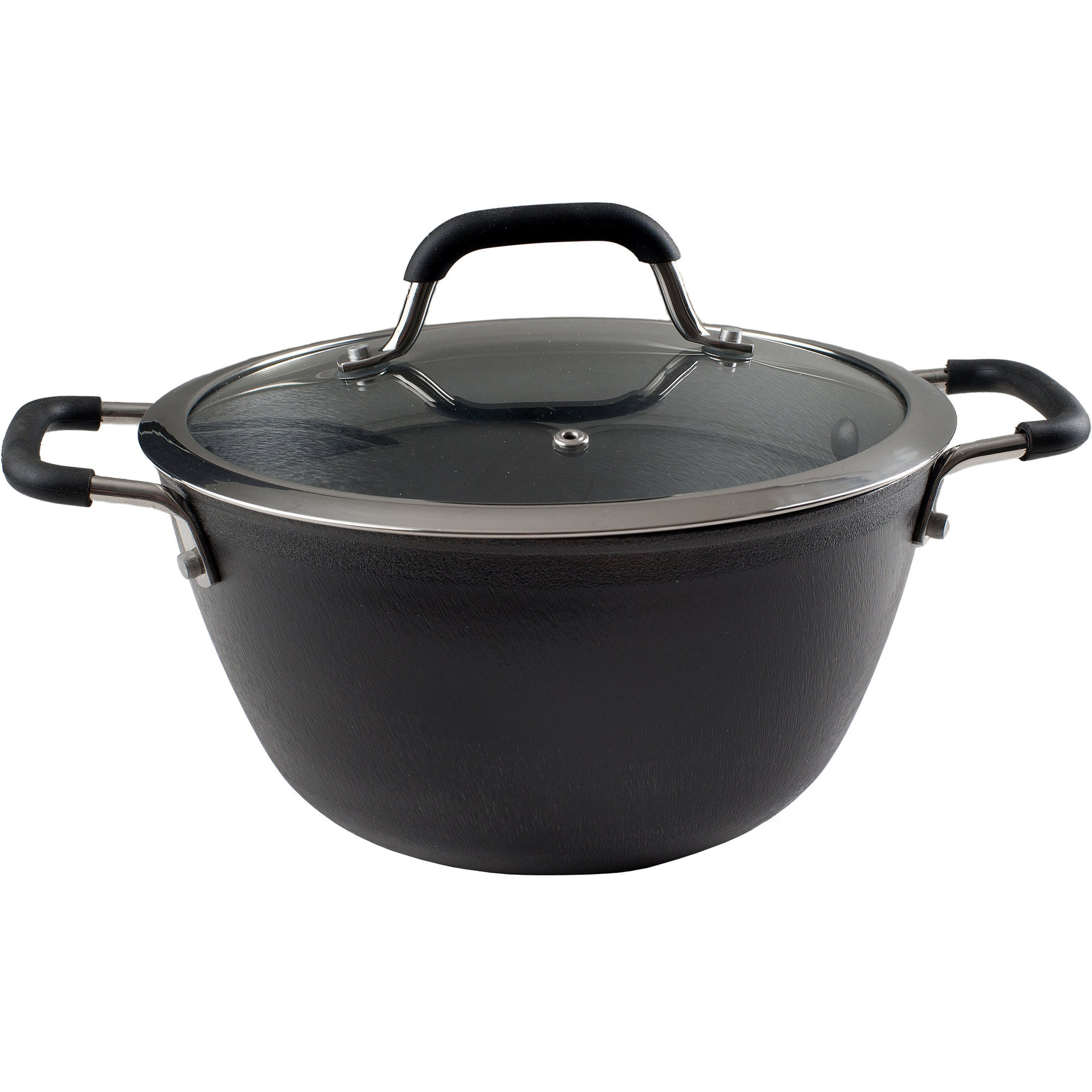 Lätt Gjutjärn Stekgryta med glaslock4 liter