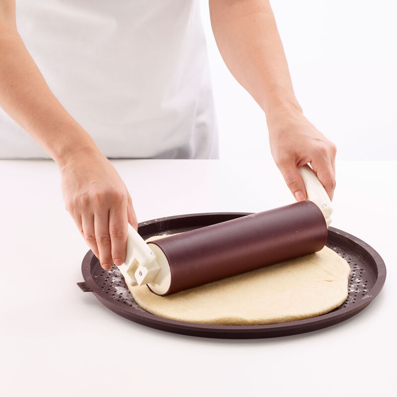 Pyöreä pizza-alusta 36 cm, ruskea