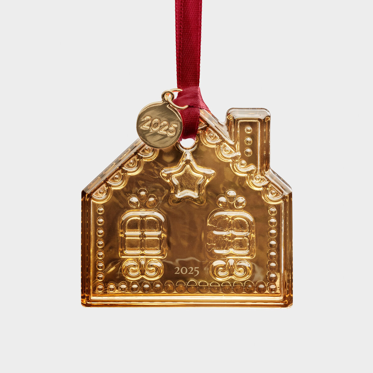 Annual Ornament Orrefors Pepparkakshus 2025 julgransdekoration, guld