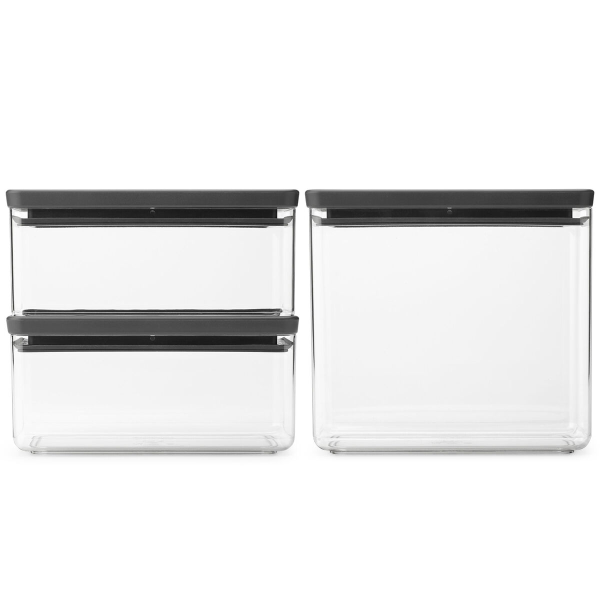 Tasty+ beholdersæt 3 dele, mørkegrå