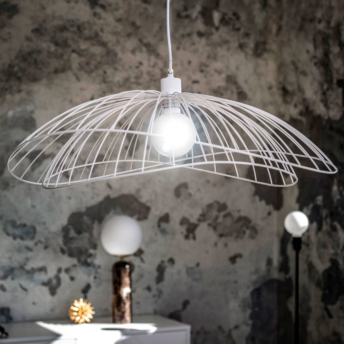 Ray Pendel 70 cm, vit