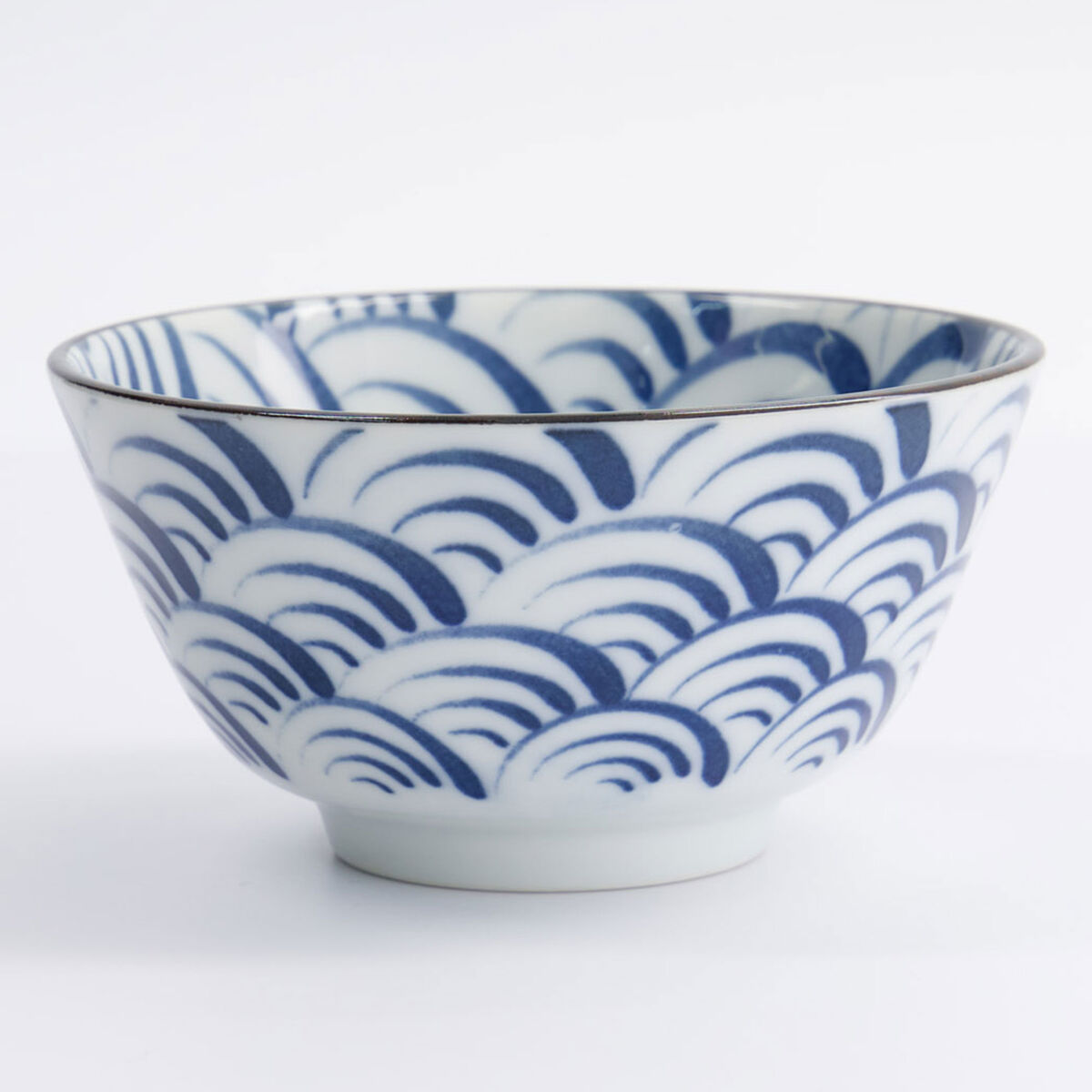 Natsu Nami skål 350 ml, blå/hvit