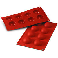 Silikonform Halve 8 stk