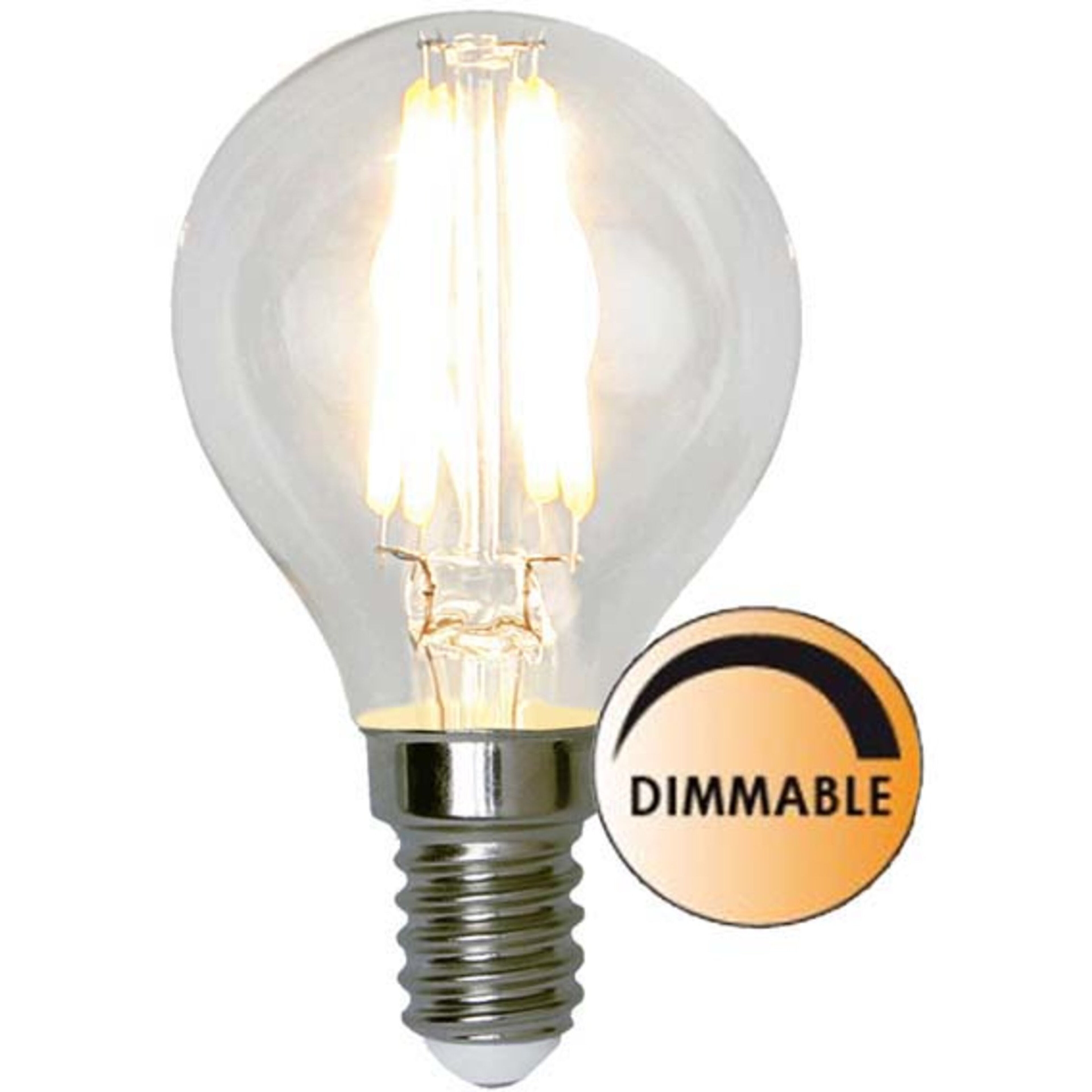 Ljuskälla LED 351-23 Filament  Klot Klar 5W Dimbar E14