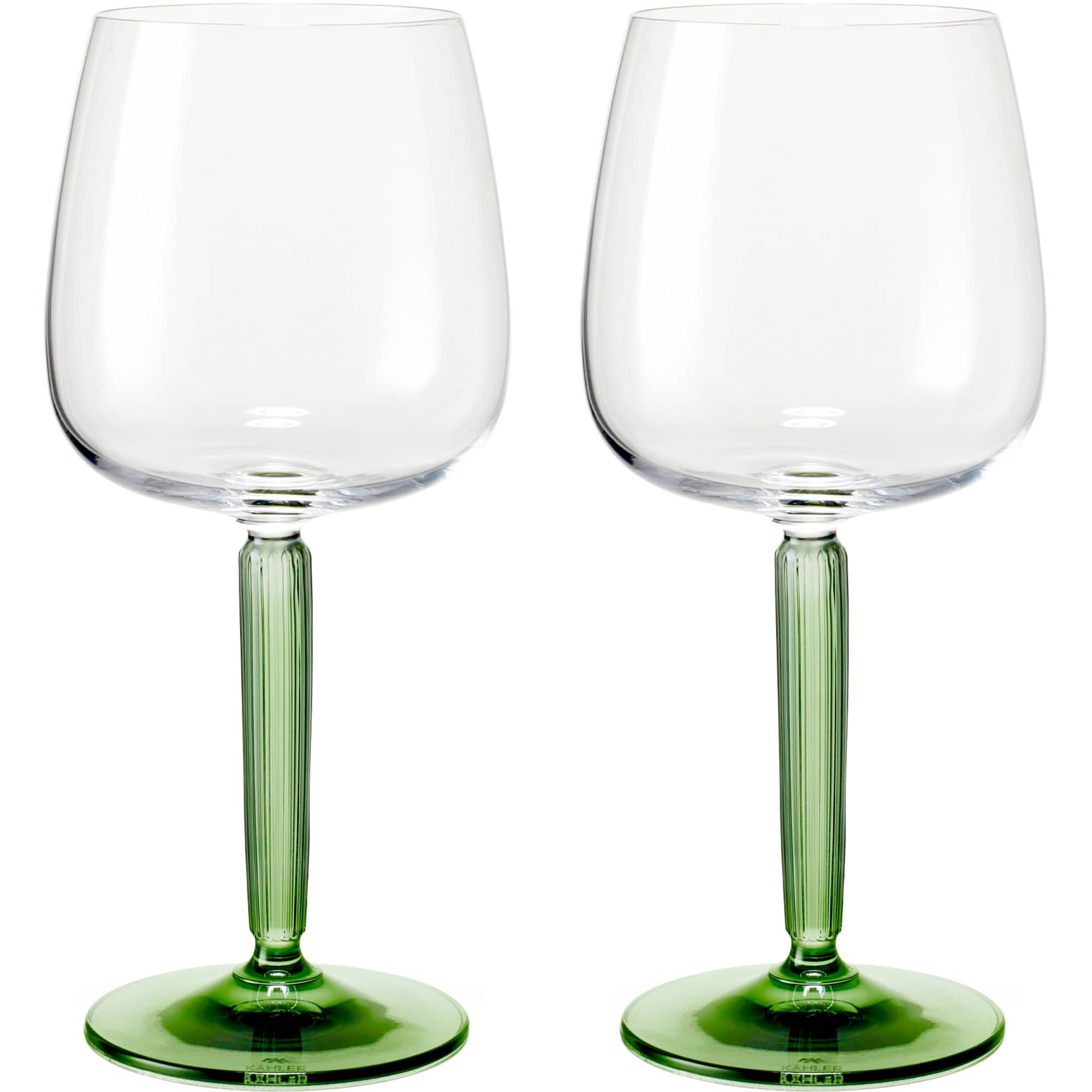 Hammershøi rødvinsglas, É 9,5 cm, 2 stk, grøn