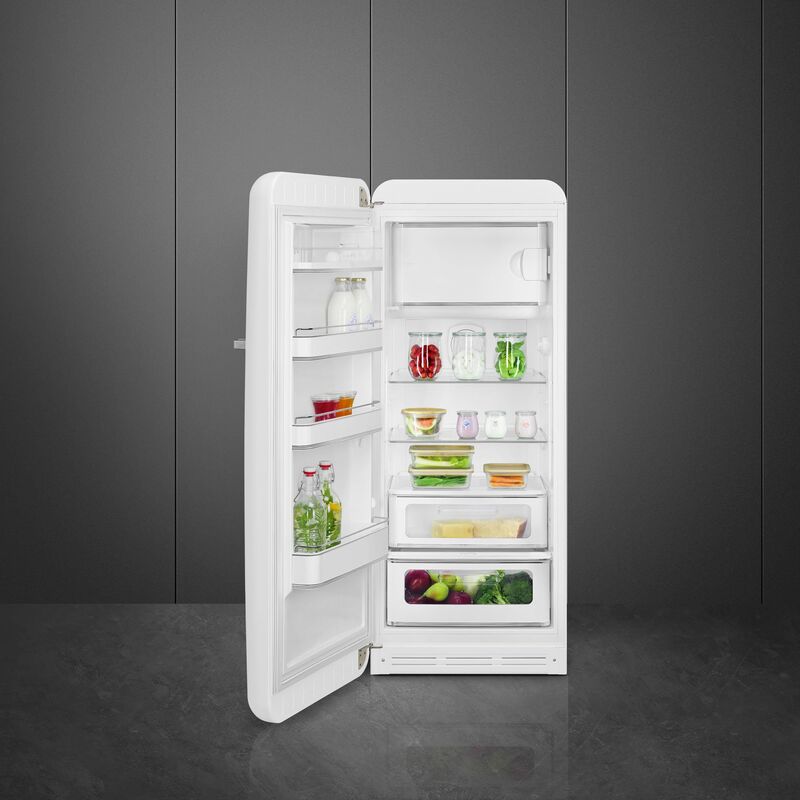 Smeg FAB28LWH6 Kjøleskap Med Fryserom 153cm Venstrehengt Hvit