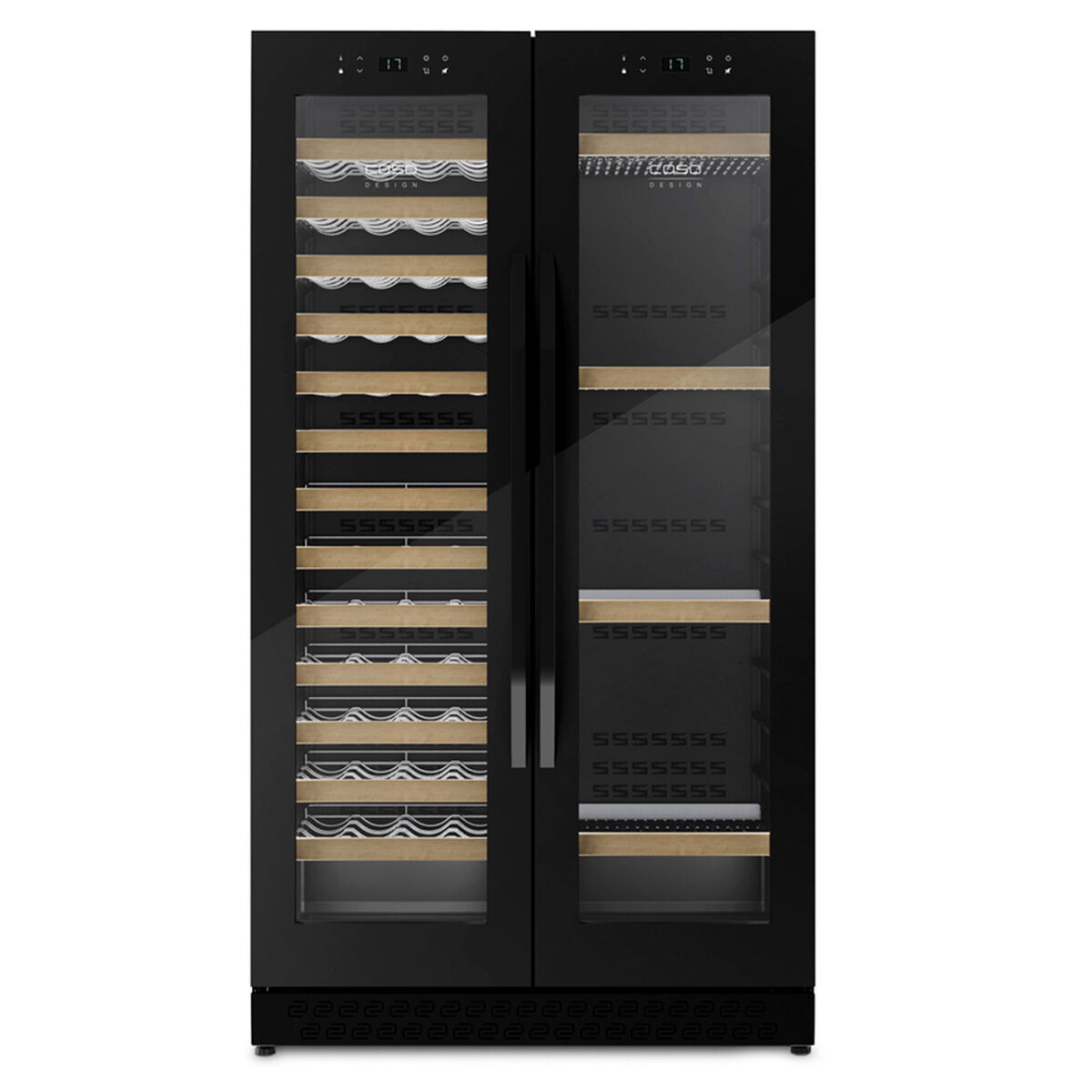 674 WineChef Duo viinikaappi 122 pulloa, musta