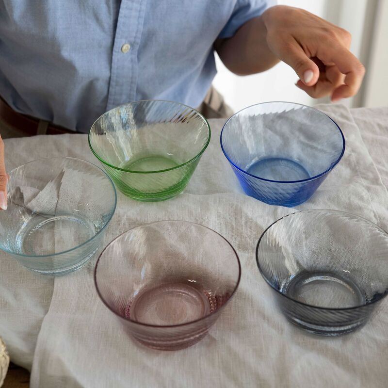 RAW Unique Swirl skål Ø12,5 cm, lysblå