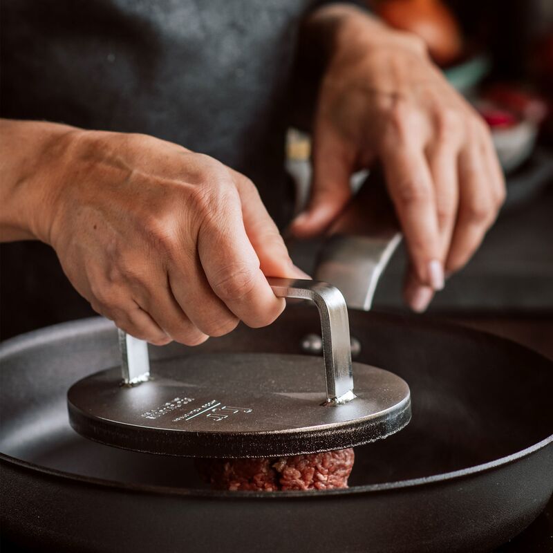 Grillpresse, rustfritt stål