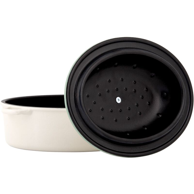 Emaljert støpejernsgryte 4 liter, kremfarget